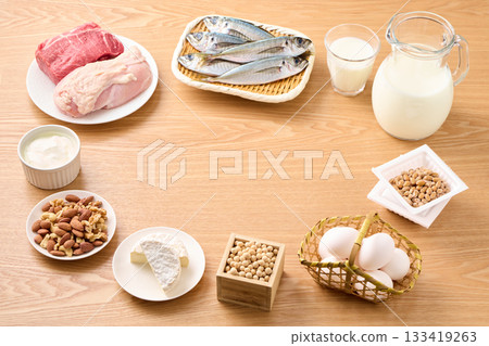 A variety of protein foods 133419263