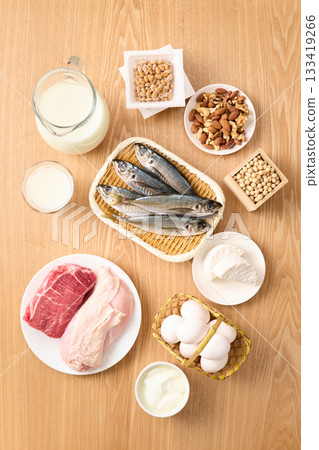 A variety of protein foods 133419266