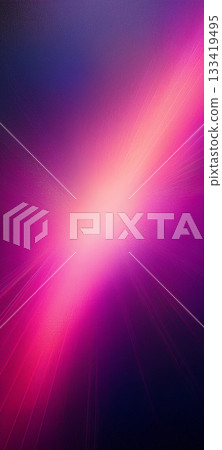 A black canvas with a distressed film overlay, accentuated by vibrant pink and magenta light leaks and lens flares 133419495