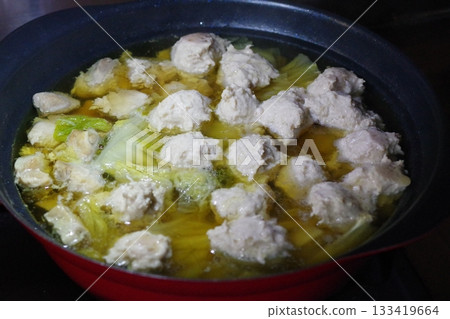 Delicious meatball hotpot 133419664