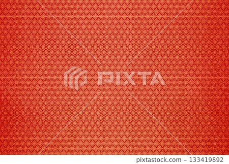 Background image 6 with a gradient of red fabric and a gold hemp leaf pattern 133419892