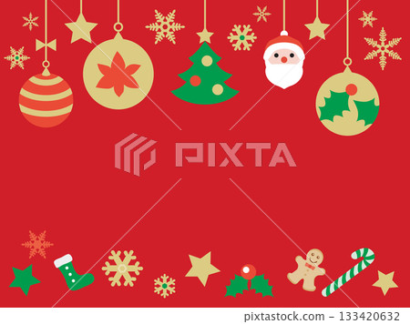 可愛的聖誕裝飾相框 133420632