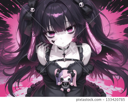 Dark cute girl 133420785