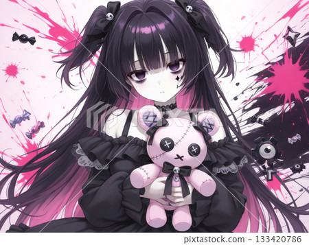 Dark cute girl Dark cute girl 133420786