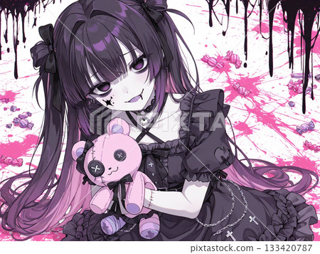 Dark cute girl 133420787