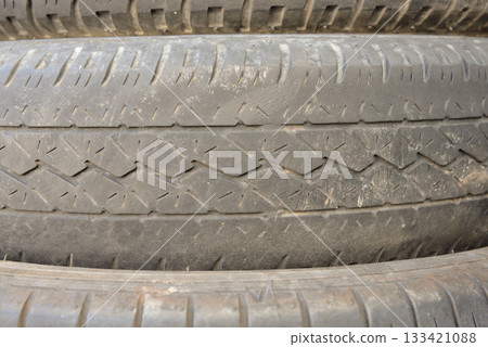 Worn tires Slip signs Cracked tires 133421088