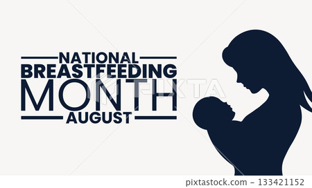 National Breastfeeding Month Designs, Motherhood and Baby Care Vector Art 133421152