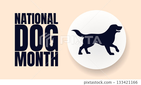 National Dog Month Designs, Cute Dog Art and Pet Awareness Graphics 133421166