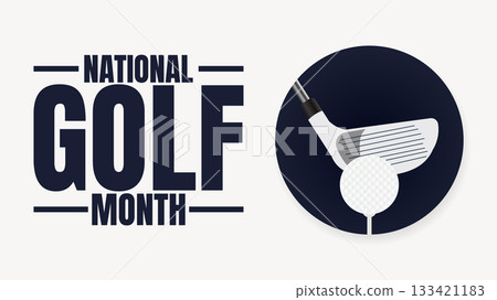 National Golf Month Designs, Golf Course and Sports Vector Graphics 133421183