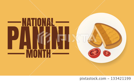 National Panini Month Designs, Grilled Sandwich Vector Art and Posters National Panini Month Designs, Grilled Sandwich Vector Art and Posters 133421199