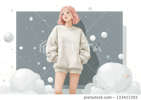 Emi系列：輕鬆日常休閒場景（AI賽博女孩） 133421393