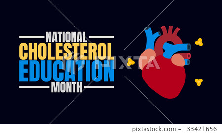 National Cholesterol Education Month, Heart Health and Awareness design templet National Cholesterol Education Month, Heart Health and Awareness design templet 133421656