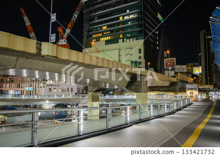 Shibuya Construction Night View July 2022 Shibuya Construction Night View July 2022 133421732