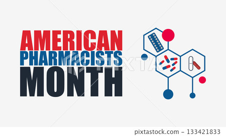 American Pharmacists Month Healthcare Support Design Medicines, syringe and more. Great for cards, banners, posters, social media and more. 133421833