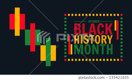 Black History Month. African American History. Celebrated annual. In February in United States and Canada. In October in Great Britain. Poster, card, banner design templets 133421835