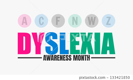 Dyslexia Awareness Month Support and Education Design 133421850