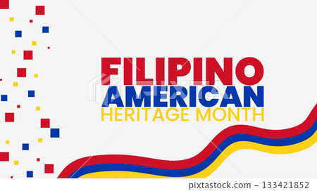 October is Filipino American Heritage Month. Philippines, American Flag and light. Suitable for posters, October is Filipino American Heritage Month. Philippines, American Flag and light. Suitable for posters, 133421852