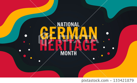 German American heritage Month. Happy holiday celebrate annual in October design templet 133421879