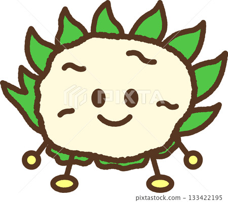 手繪角色插畫圖示：花椰菜 133422195