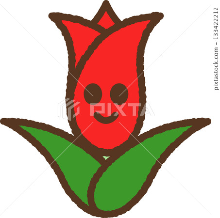 手繪角色插畫圖示 鬱金香 133422212