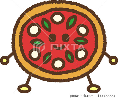 Hand-drawn character illustration icon Margherita Hand-drawn character illustration icon Margherita 133422223