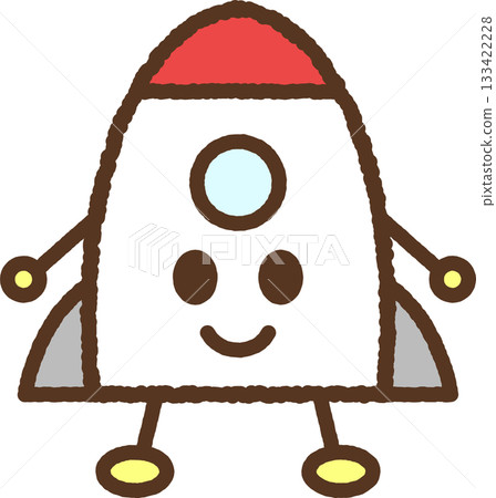 Hand-drawn character illustration icon Space rocket Hand-drawn character illustration icon Space rocket 133422228