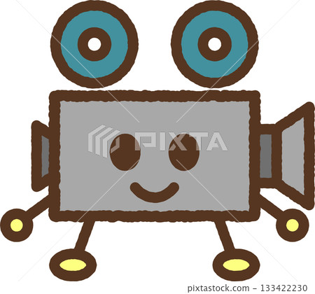 手繪角色插圖圖示：投影儀 133422230