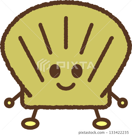 Hand-drawn character illustration icon: Shell 133422235