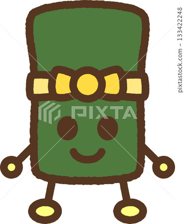 手繪人物插畫圖示：昆布 133422248