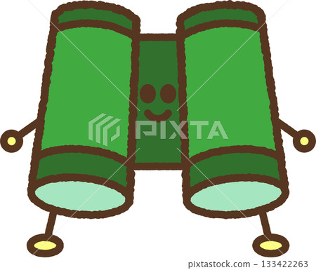 手繪人物插畫圖示：雙筒望遠鏡 133422263