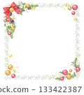 Christmas wreath frame (square) 133422387
