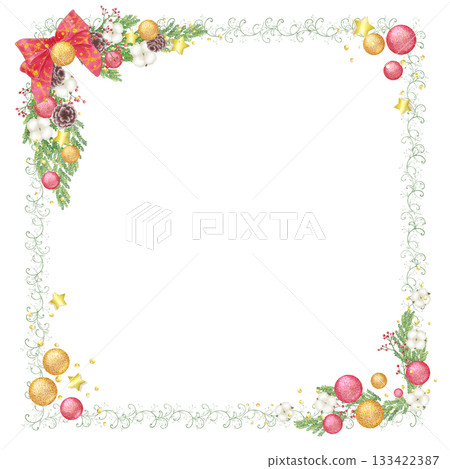 Christmas wreath frame (square) Christmas wreath frame (square) 133422387