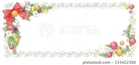 Christmas wreath frame (horizontal) 133422388