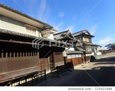Wakimachi Minamimachi, a town that flourished as a castle town of Waki Castle in Mima City, Tokushima Prefecture, is lined with traditional buildings and known as the Udatsu Townscape. Wakimachi Minamimachi, a town that flourished as a castle town of Waki Castle in Mima City, Tokushima Prefecture, is lined with traditional buildings and known as the Udatsu Townscape. 133422486