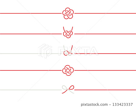 一組簡單可愛的水引插畫 133423337