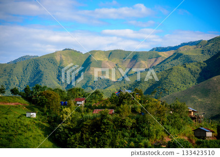 Beautiful mountain view in Nan Province, Thailand 133423510