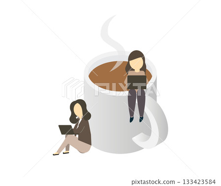 Coffee break from work to boost your motivation at work 133423584