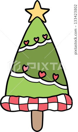 groovy Christmas Tree popsicle with Star Topper groovy Christmas Tree popsicle with Star Topper 133423802