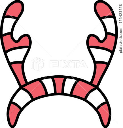 christmas Candy cane headband antlers in a playful holiday design. 133423858
