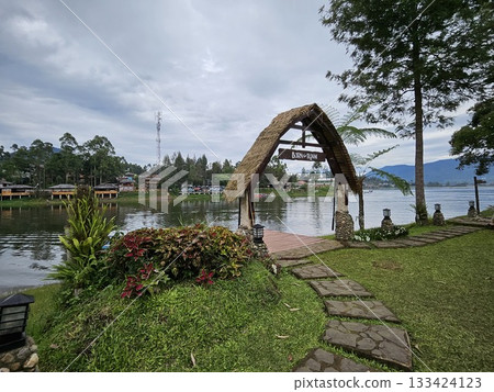 this is view at Pengalengan area with lake side situation this is view at Pengalengan area with lake side situation 133424123