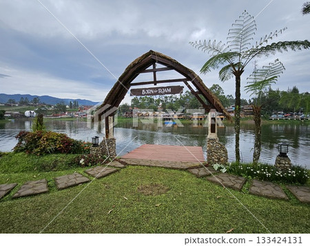 this is view at Pengalengan area with lake side situation this is view at Pengalengan area with lake side situation 133424131