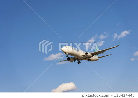 秋日仙台機場，飛機降落，宮城縣名取市 133424445