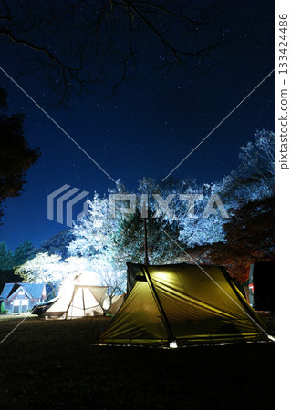 Camping under the stars 133424486