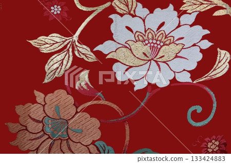 古董花卉圖案腰帶布料 133424883