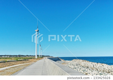 Wind power plant in Minamisoma City (autumn, November) 133425028