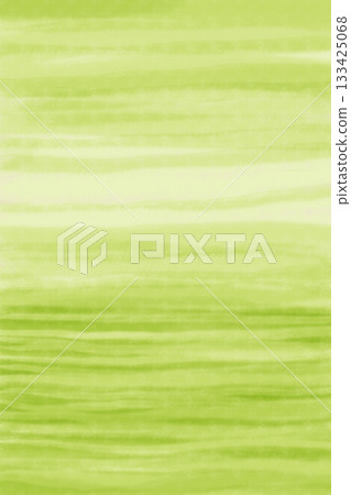 Stock Illustration: Abstract painting, yellow-green background, white stripes (vertical) 133425068