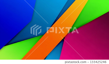 色彩鮮豔的不對稱幾何背景 133425246