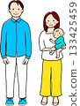 Young couple holding a baby 133425459