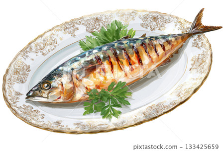 Grilled Mackerel Grilled Mackerel 133425659