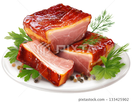 smoke pork 133425902